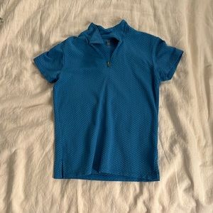 Alpine Design Dri Blue Short Sleeve Zip up Top